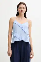 Halenka Sisley dámská, modrá barva, hladká, 5LNTLH01J