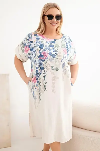 Kesi italské plus-size šaty s krátkými rukávy