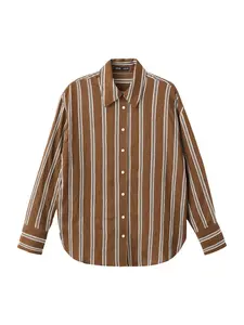 MANGO Blúzka 'SALSI'  hnedá / biela