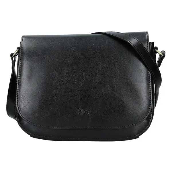 Kožená dámska crosbody kabelka Katana Zina - čierna