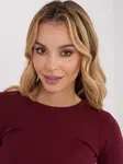 Bordová halenka s dlouhým rukávem