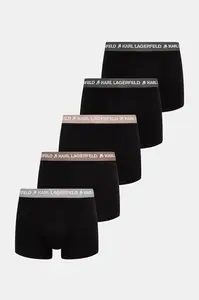 Karl Lagerfeld přiléhavé boxerky pánské bavlněné s elastanem LOGO TRUNK 5-pack
