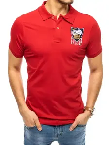 Polo tričko s výšivkou červené Dstreet