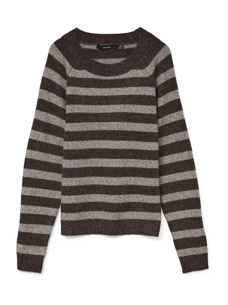 VERO MODA Sveter 'VMDoffy'  čokoládová / hnedá melírovaná