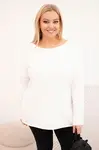 Asymetrická blúzka Plus Size s dlhými rukávmi