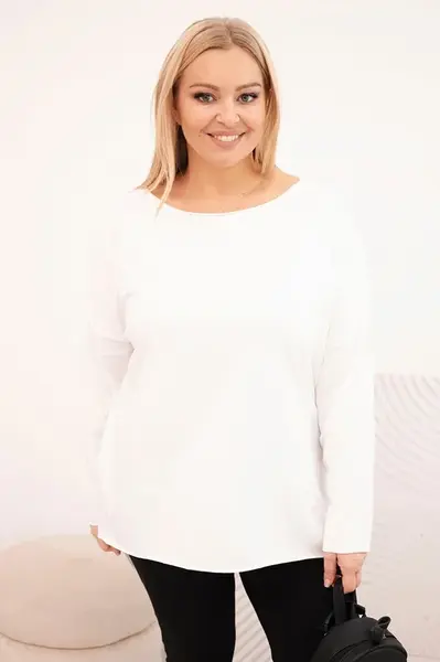 Asymetrická blúzka Plus Size s dlhými rukávmi