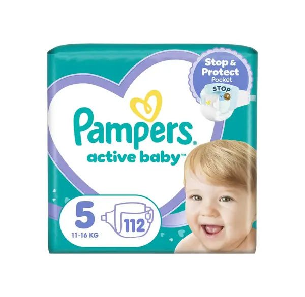 Pampers Active Baby vel. 5 11–16 kg dětské pleny 112 ks