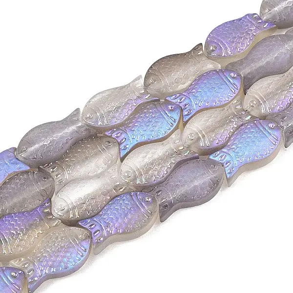 Frosted Glass Beads Strands