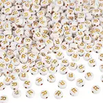 500Pcs Plating Acrylic Beads