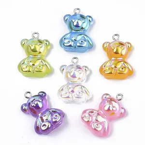 Electroplate Transparent Resin Pendants