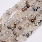 Natural White Agate Beads Strands