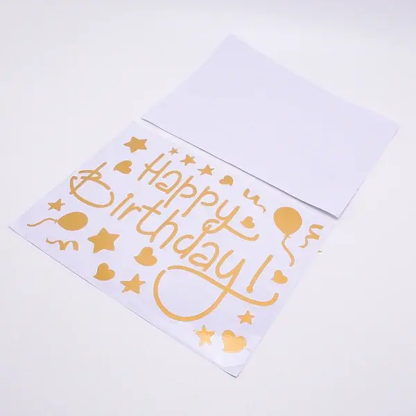 Happy Birthday Theme Waterproof Self Adhesive Sticker