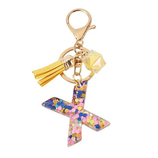 Alloy Resin Polygon Keychains