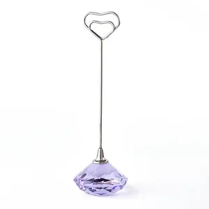 Diamond Shape Glass Name Card Holder