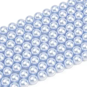Frosted Glass Pearl Beads Strands