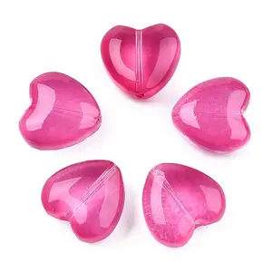 Transparent Spray Painted Glass Beads