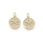 Brass Micro Pave Cubic Zirconia Charms