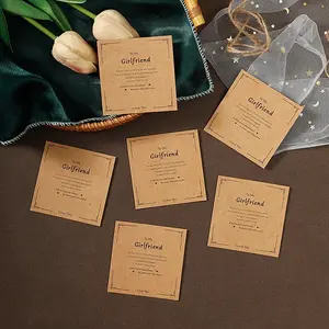 Square Kraft Paper Bracelet Display Card