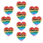 10Pcs Multi-color Love Silicone Beads