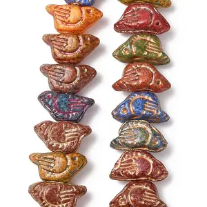 Painted Glass Beads Strands
