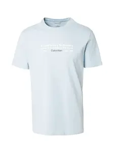 Calvin Klein Jeans Tričko  pastelovo modrá / čierna / biela
