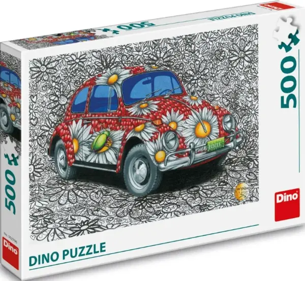 Puzzle Malovaný VW Brouk 500 dílků (poškozená)