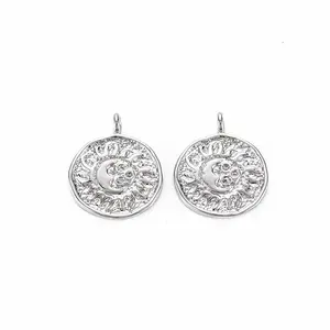 Brass Micro Pave Clear Cubic Zirconia Pendants