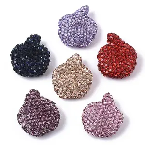 Handmade Polymer Clay Rhinestone Beads