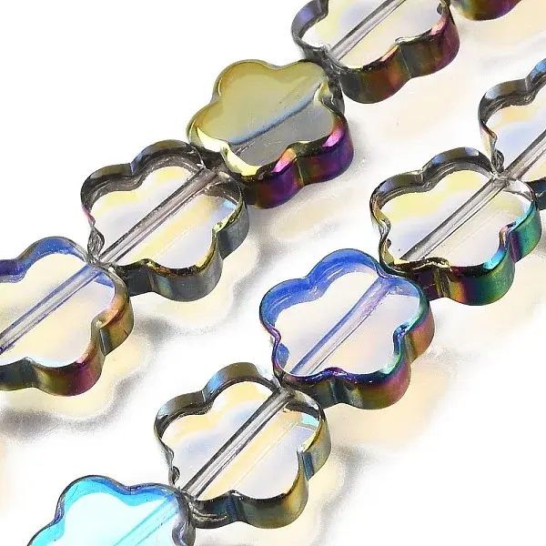 Electroplated Transparent Glass Beads Strands