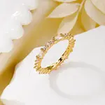 Brass Micro Pave Cubic Zirconia Finger Rings