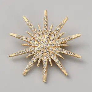 Alloy Rhinestone Lapel Pins for Clothes