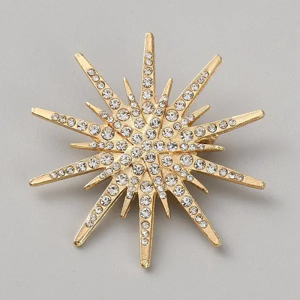 Alloy Rhinestone Lapel Pins for Clothes