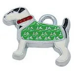 Alloy Enamel Puppy Pendants