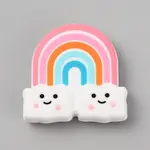 Rainbow Food Grade Eco-Friendly Silicone Focal Beads