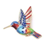 Hummingbird & Football Enamel Pins