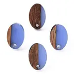 Resin & Walnut Wood Stud Earring Findings