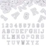 36Pcs 2 Sets 2 Styles Letter A-Z & Number 0-9 Polyester Embroidery Sew On Patches Sets