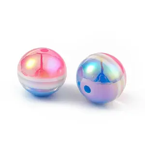 UV Plating Rainbow Iridescent Resin Beads
