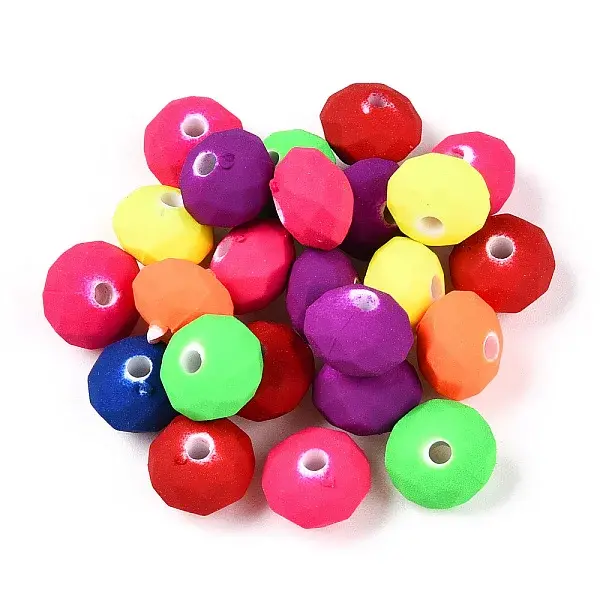 Spray Painted Acrylic Beads