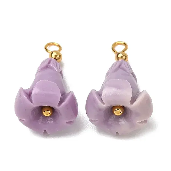 Dyed Synthetic Coral Pendants