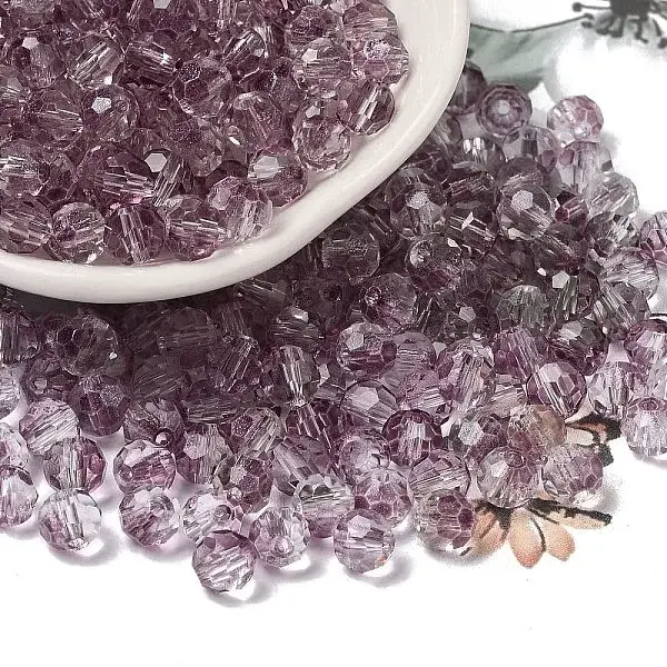 Transparent Colours Glass Round Beads