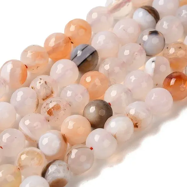 Dyed & Heated Natural Banded Agate Beads Strands