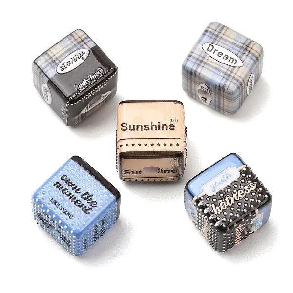 Opaque Printed Acrylic Beads