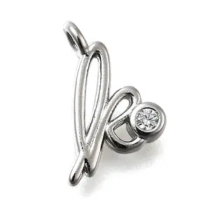 Brass Micro Pave Cubic Zirconia Pendants