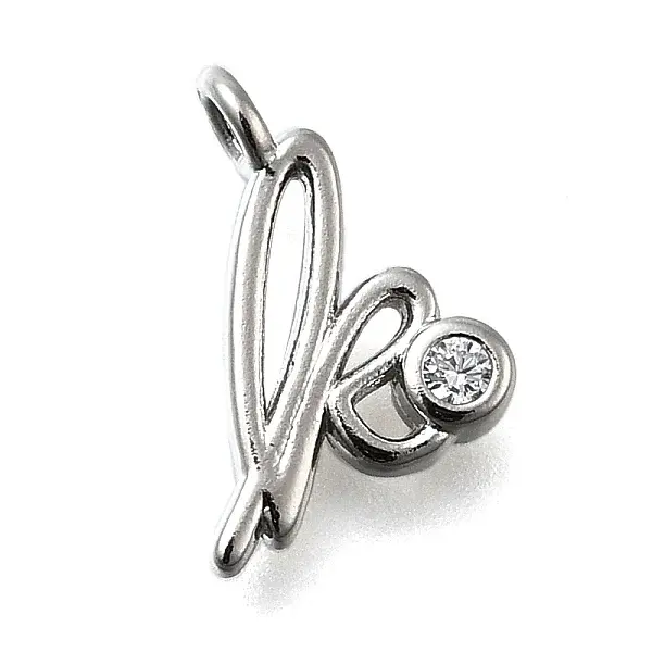Brass Micro Pave Cubic Zirconia Pendants