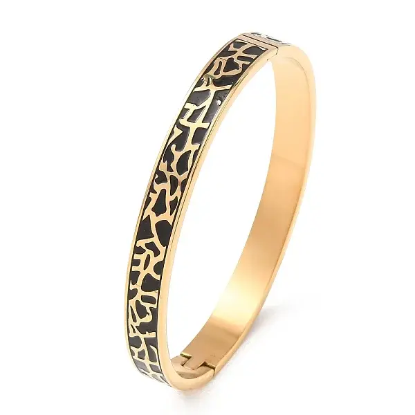 Ion Plating(IP) 304 Stainless Steel Enamel Hinged Bangles