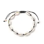 Natural Cowrie Shell Braided Beaded Anklets