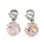 Electroplate Faceted Glass Pendants