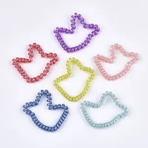 Plastic Telephone Cord Elastic Hair Ties