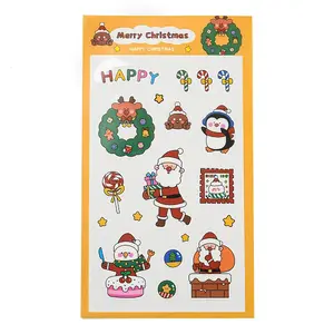 Christmas Theme PET Plastic Stickers